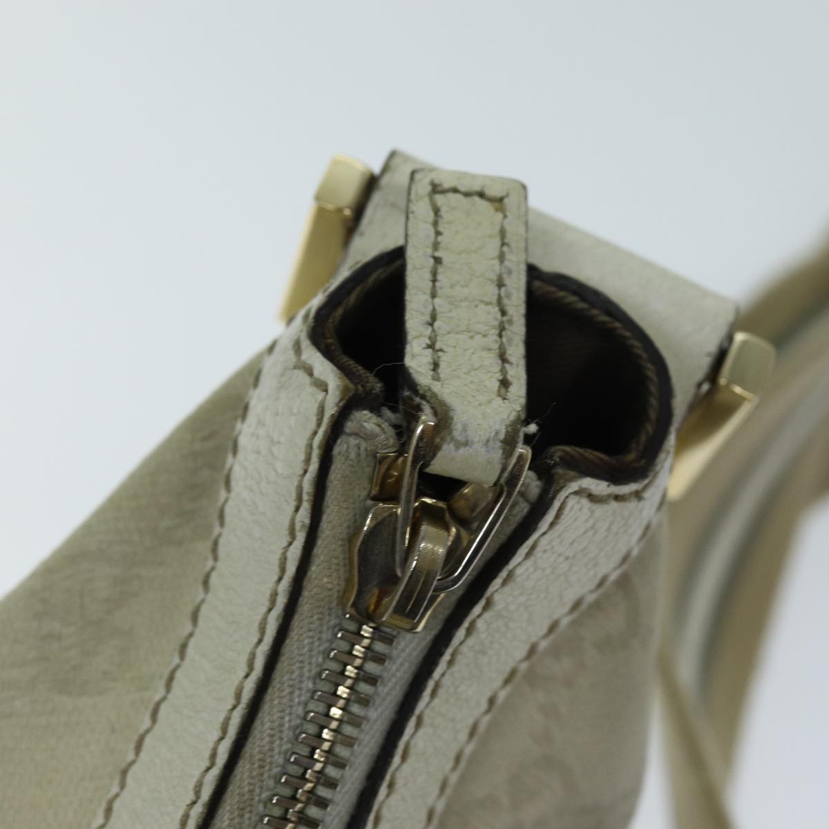 GUCCI GG Canvas Sherry Line Shoulder Bag Green Beige 181092 74209