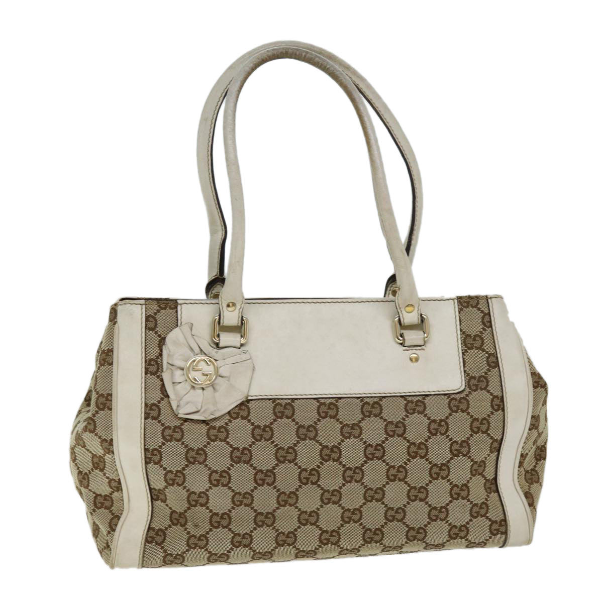 GUCCI GG Canvas Tote Bag Beige 190247 74211