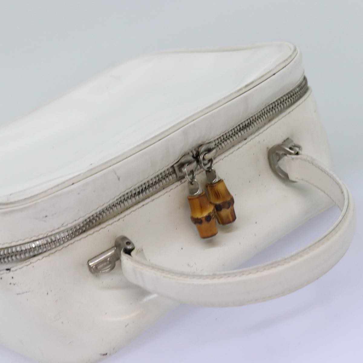 GUCCI Hand Bag Patent leather 2way White 000 270 0323 74229