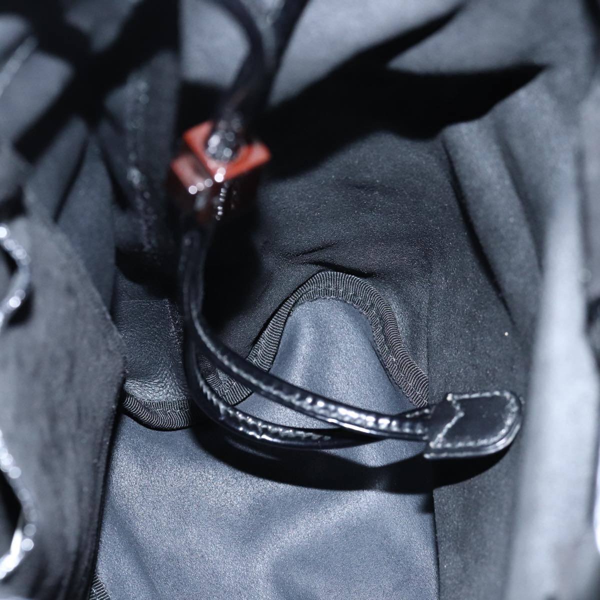 GUCCI Shoulder Bag Suede Black 001 2040 1828 74232
