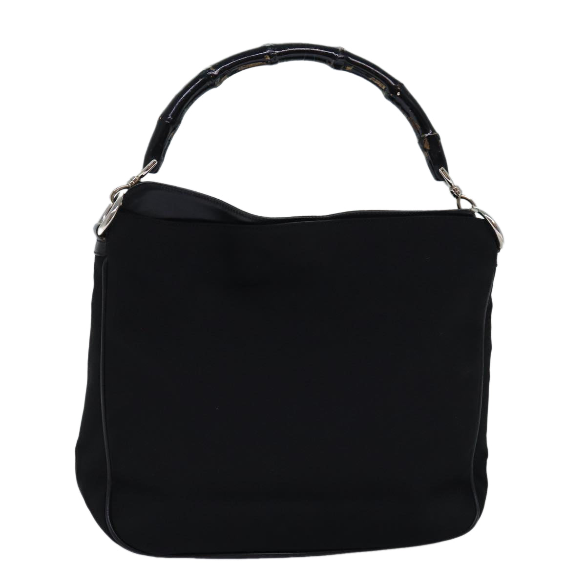 GUCCI Bamboo Hand Bag Nylon Black 001 1638 3444 74233