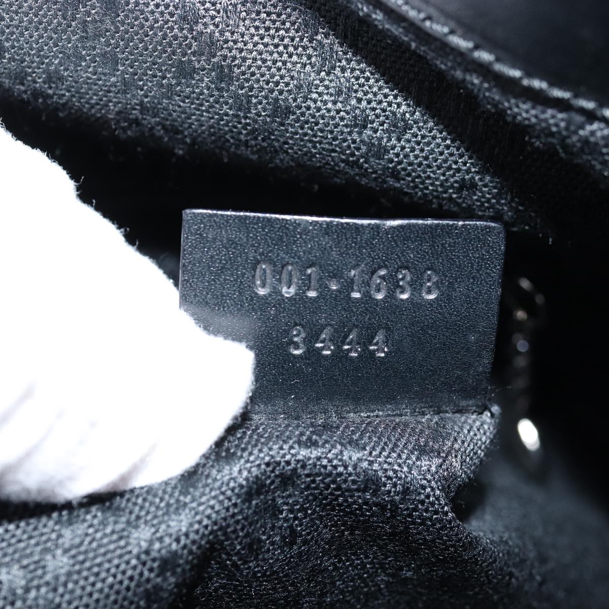 GUCCI Bamboo Hand Bag Nylon Black 001 1638 3444 74233