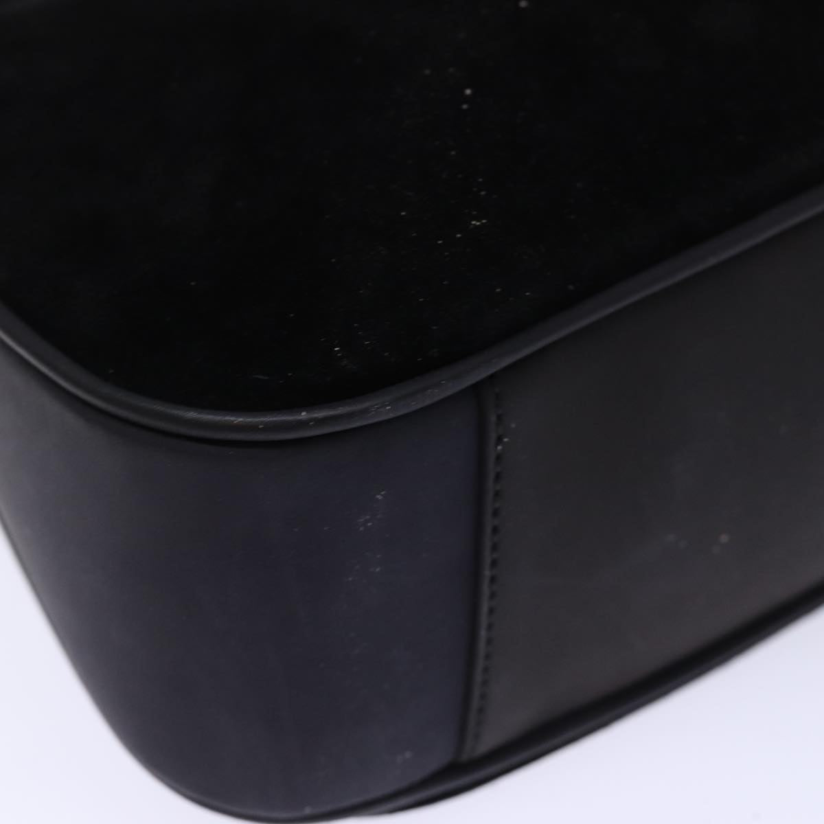 GUCCI Bamboo Shoulder Bag Suede 2way Black 001 1998 1638 74235