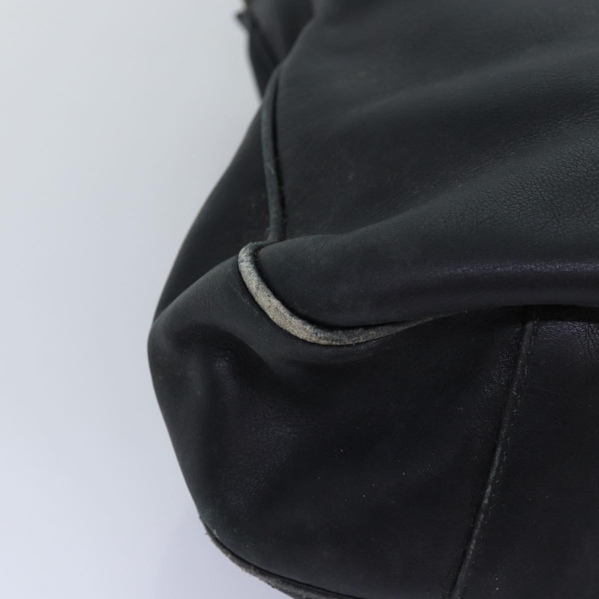 GUCCI Bamboo Shoulder Bag Leather 2way Black 001 123 1577 74262