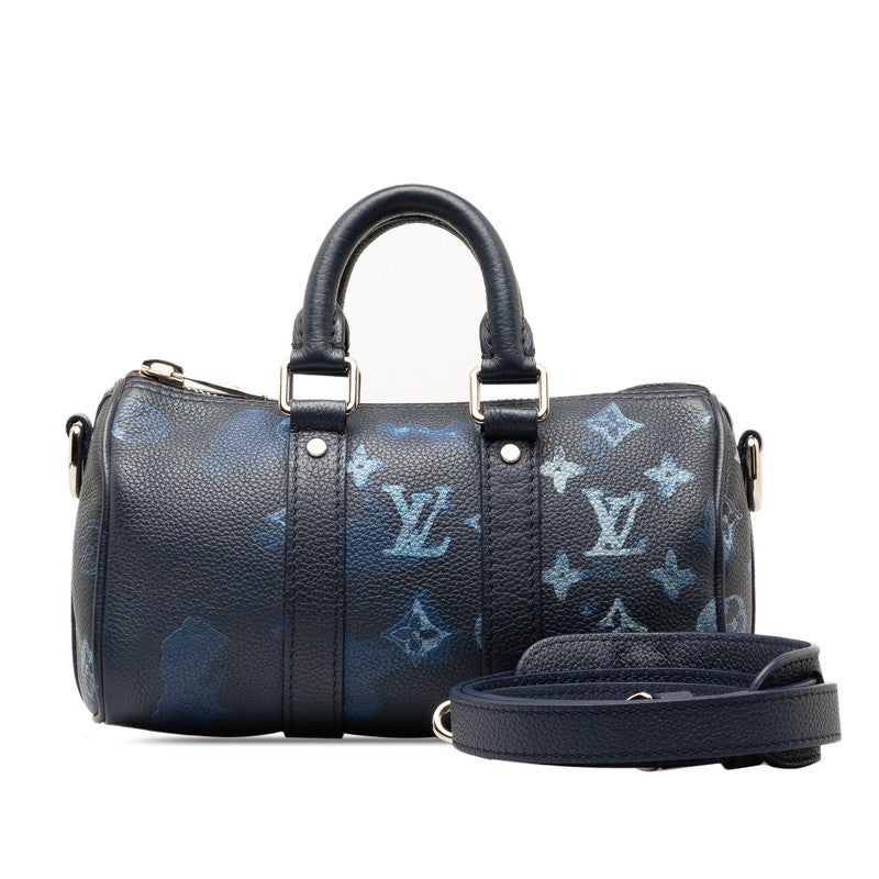 Louis Vuitton Monogram Water Keepall XS Mini Boston Bag Shoulder Bag 2WAY M57844 Water Color Navy PVC Leather  Louis Vuitton