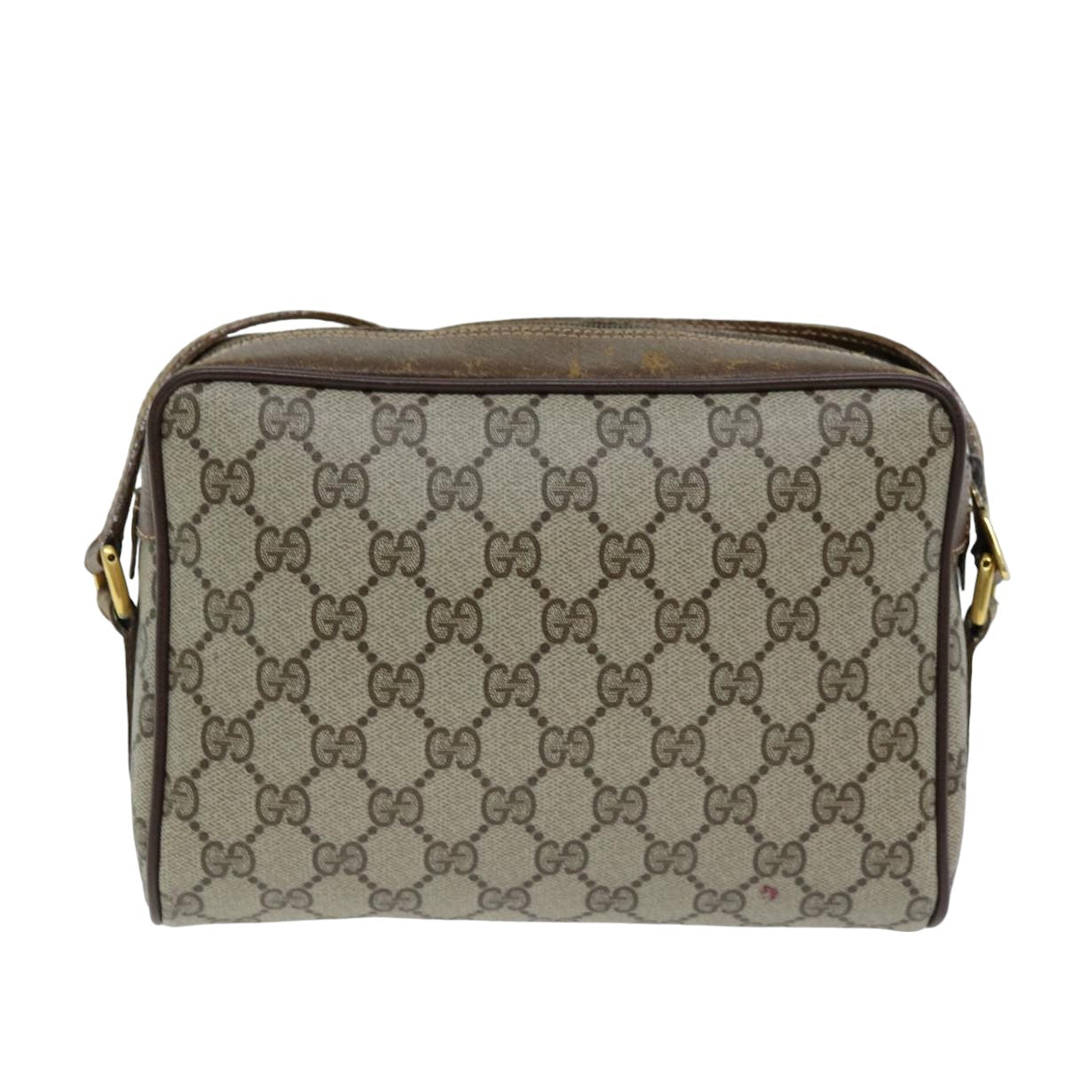 GUCCI GG Supreme Web Sherry Line Shoulder Bag PVC Beige 56 02 087 74416