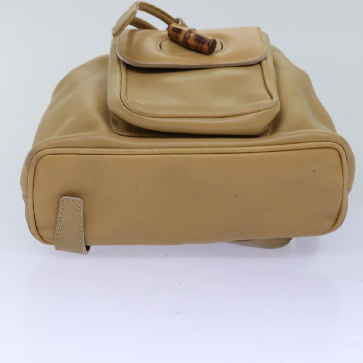 GUCCI Bamboo Backpack Leather Beige 003 2058 0030 74427