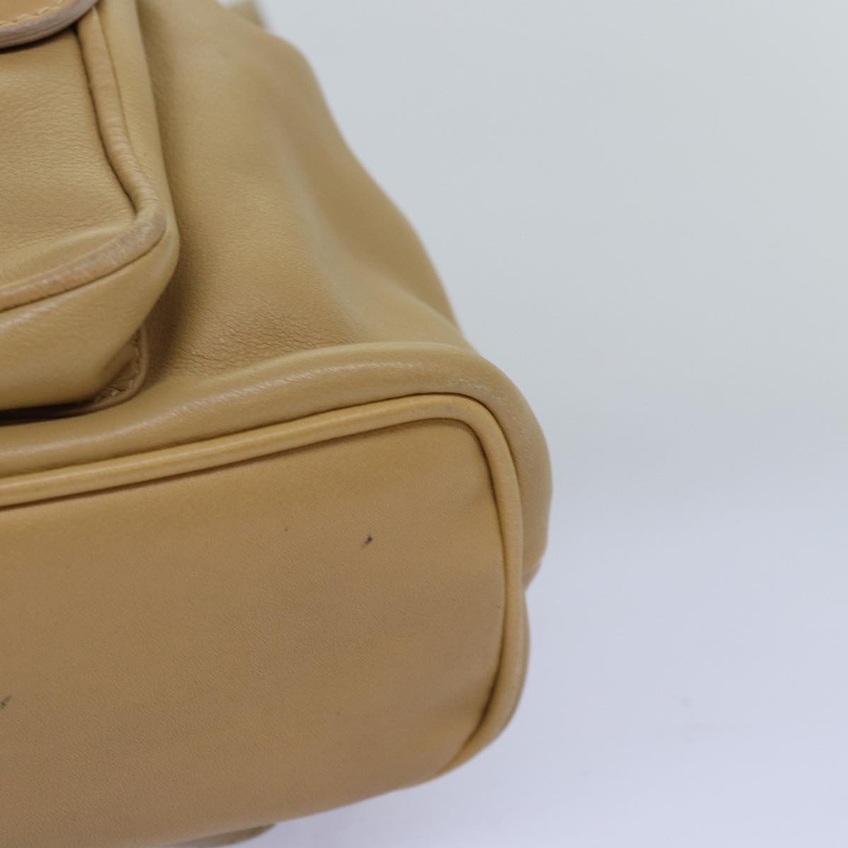 GUCCI Bamboo Backpack Leather Beige 003 2058 0030 74427