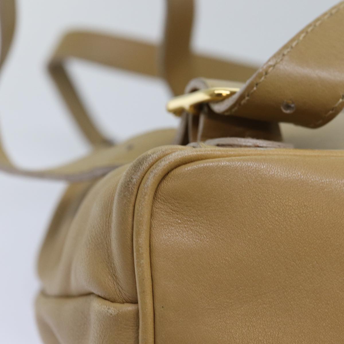 GUCCI Bamboo Backpack Leather Beige 003 2058 0030 74427