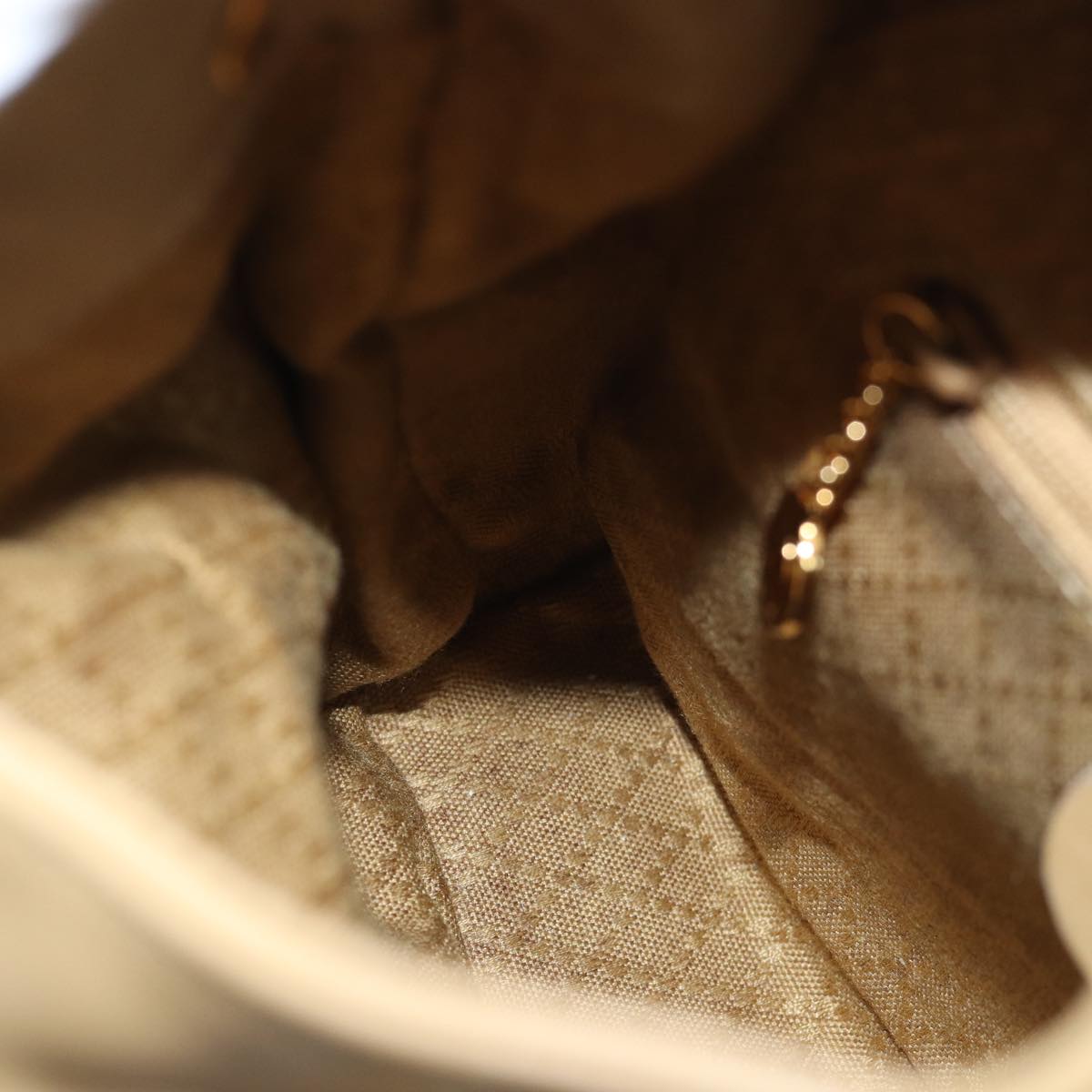 GUCCI Bamboo Backpack Leather Beige 003 2058 0030 74427
