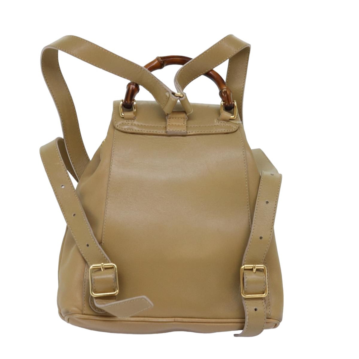 GUCCI Bamboo Backpack Leather Beige 003 2058 0030 74427
