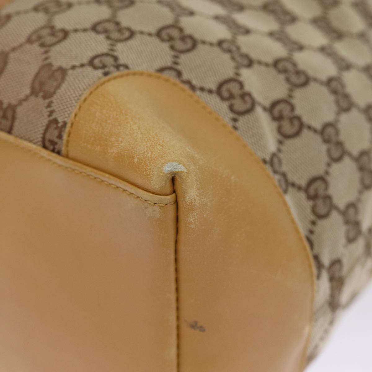 GUCCI GG Canvas Sherry Line Hand Bag Beige Red Brown 002 1093 74434