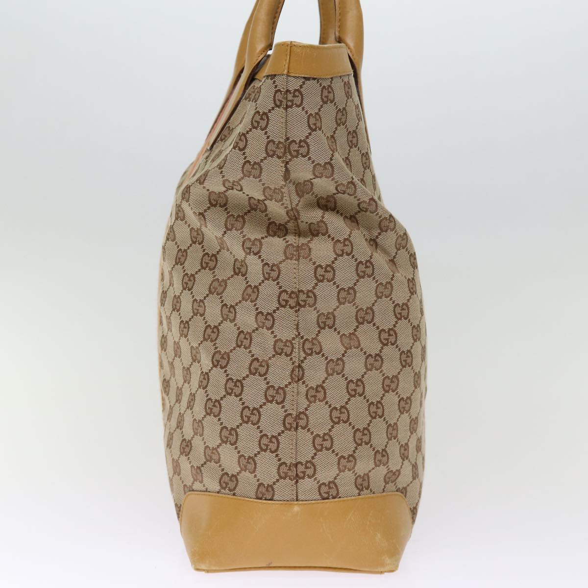 GUCCI GG Canvas Sherry Line Hand Bag Beige Red Brown 002 1093 74434
