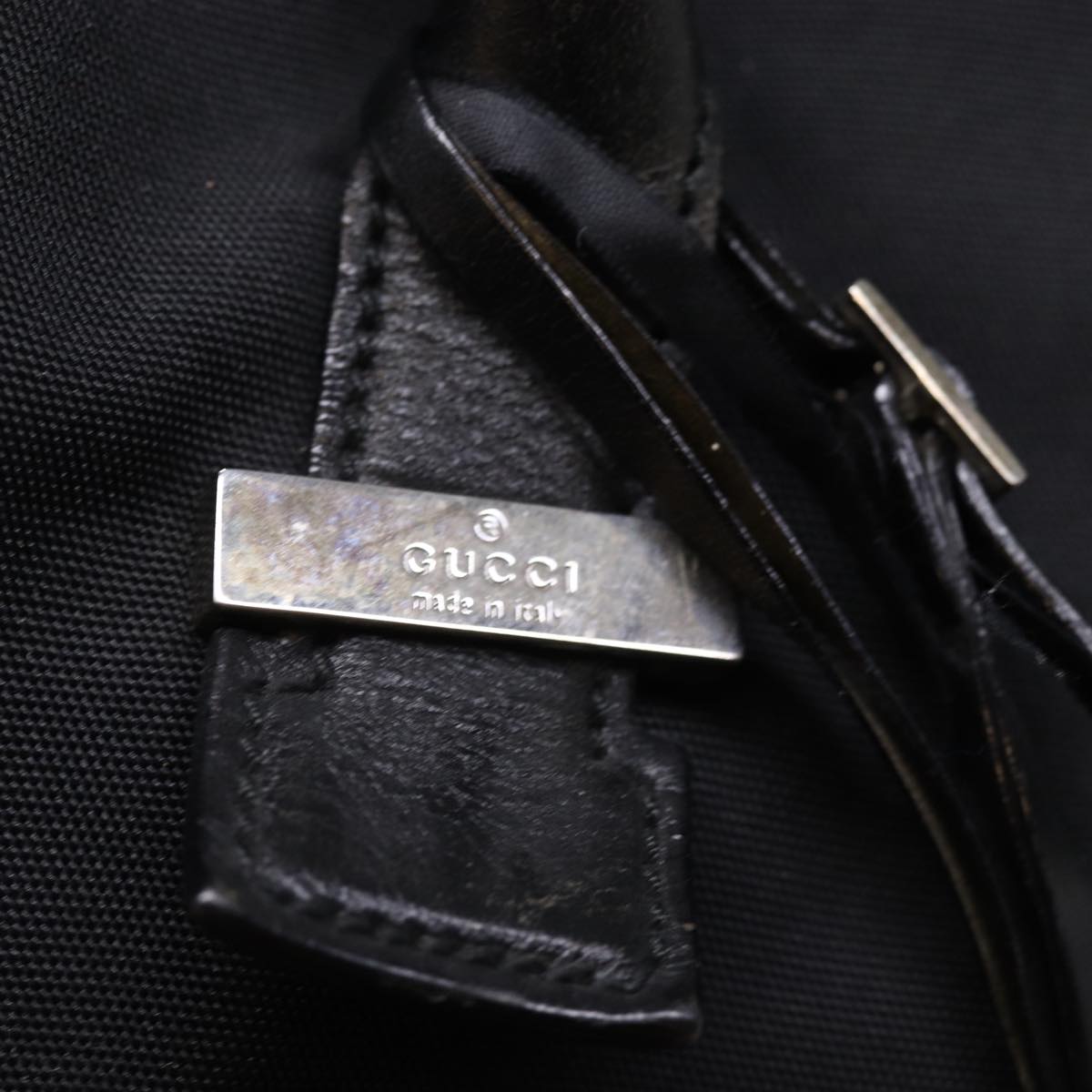 GUCCI Boston Bag Nylon 2way Black 74476