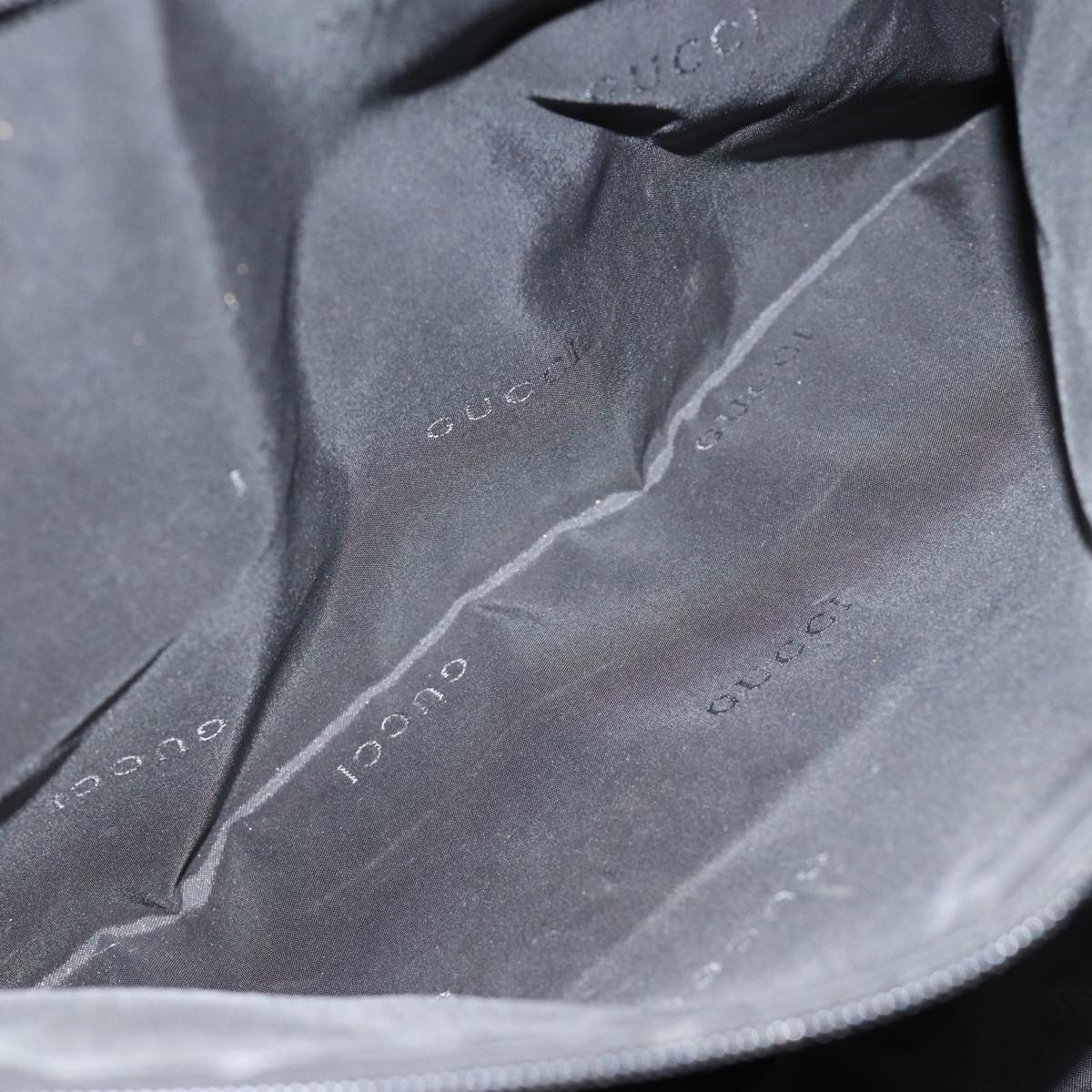 GUCCI Boston Bag Nylon 2way Black 74476