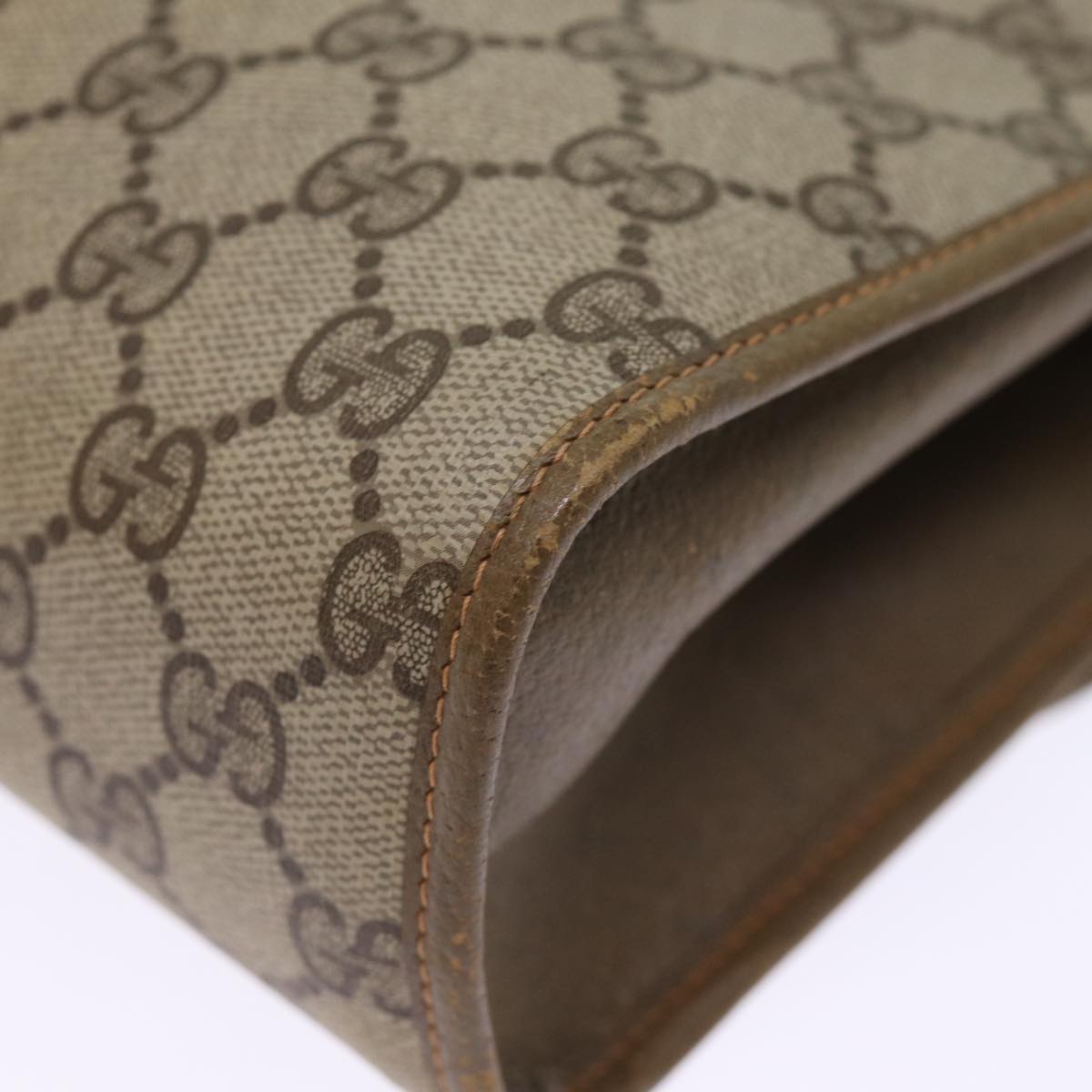 GUCCI GG Supreme Web Sherry Line Clutch Bag Beige Red Green 89 01 031 74490
