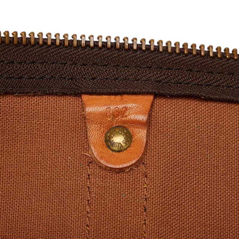 Louis Vuitton Monogram Keepall 45 Boston Bag M41428 Brown PVC Leather