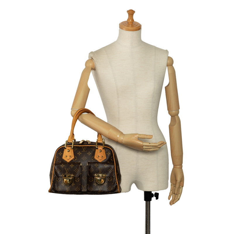 Louis Vuitton Monogram M40026 Handbag PVC/Leather Brown