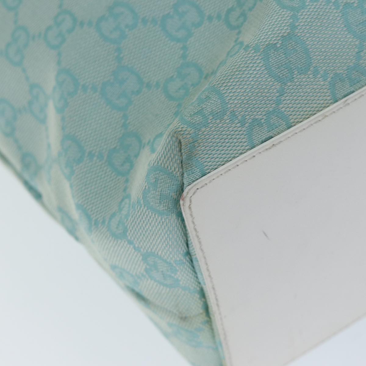 GUCCI GG Canvas Tote Bag Light Blue 002 1098 3444 74558
