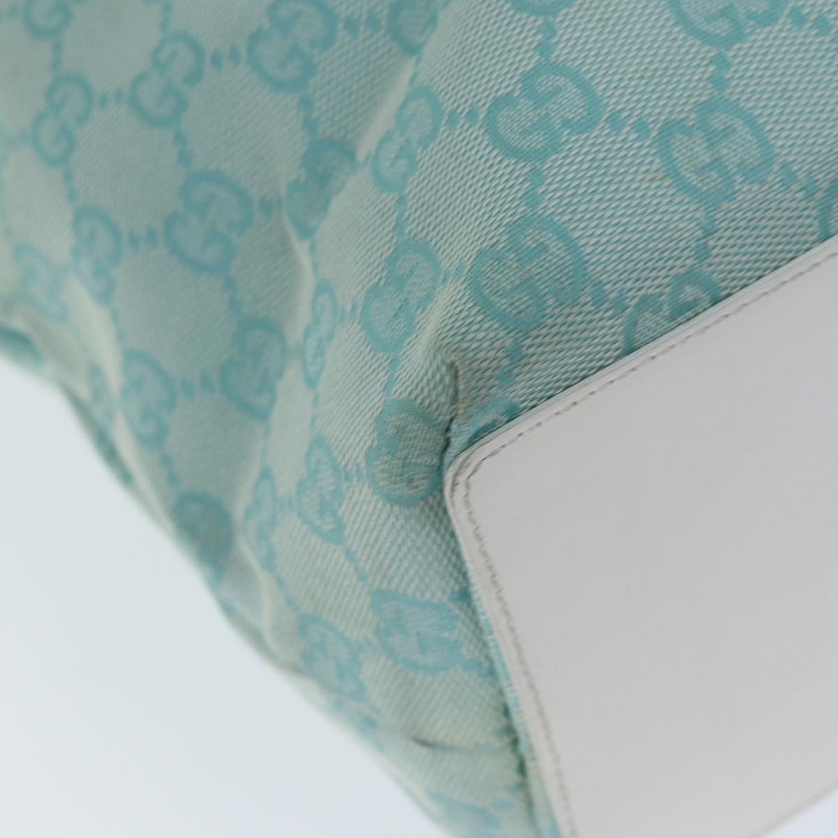 GUCCI GG Canvas Tote Bag Light Blue 002 1098 3444 74558