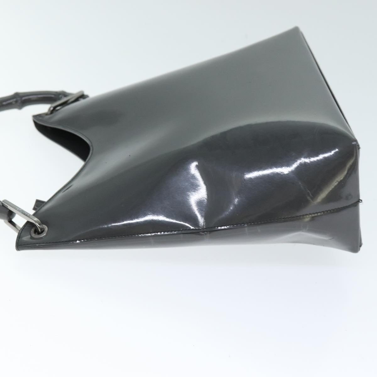 GUCCI Bamboo Shoulder Bag Enamel Gray 001 2046 3007 74562