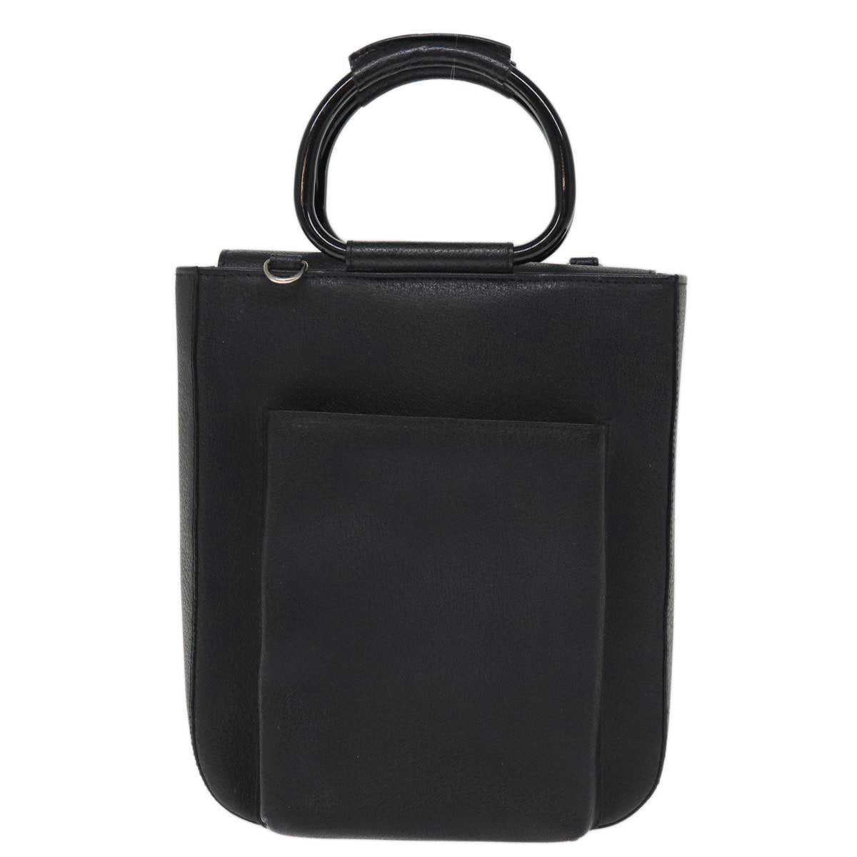 GUCCI Hand Bag Leather 2way Black 002 1118 0463 74592