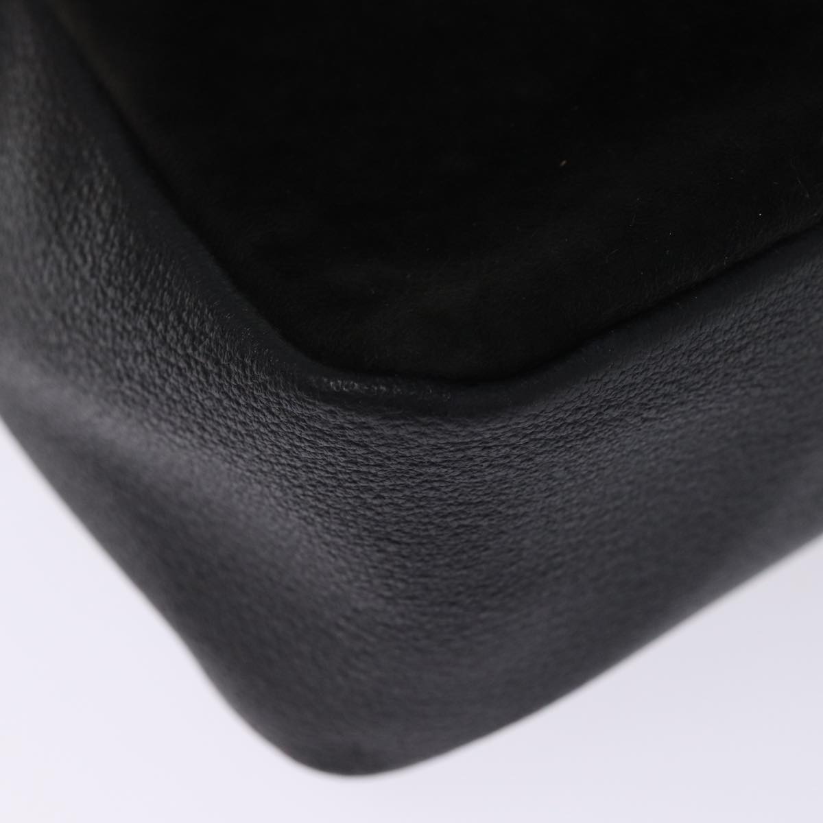 GUCCI Bamboo Hand Bag Suede Black 000 3444 0575 74613