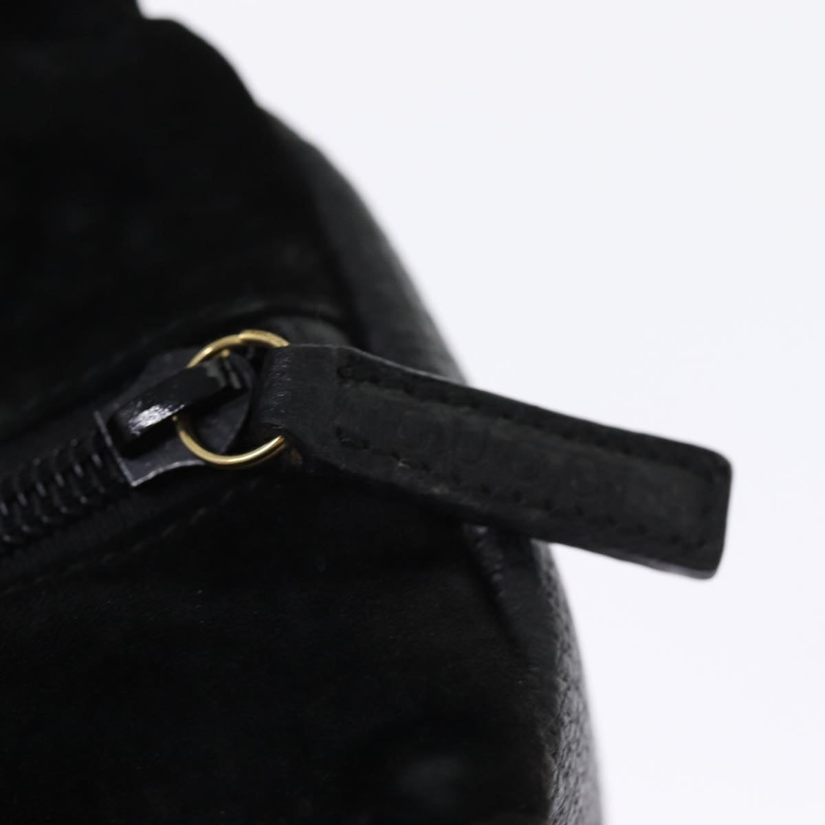 GUCCI Bamboo Hand Bag Suede Black 000 3444 0575 74613