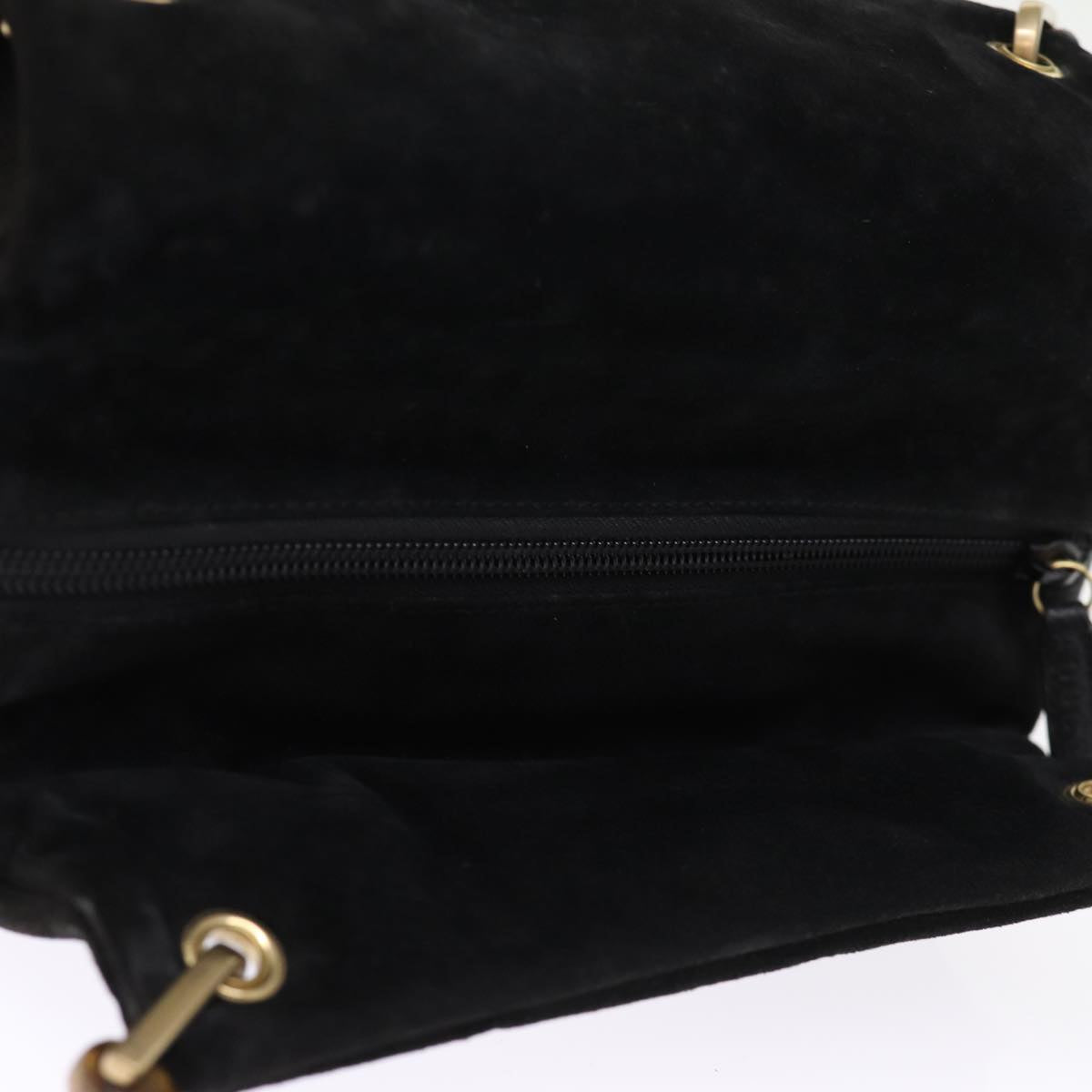 GUCCI Bamboo Hand Bag Suede Black 000 3444 0575 74613