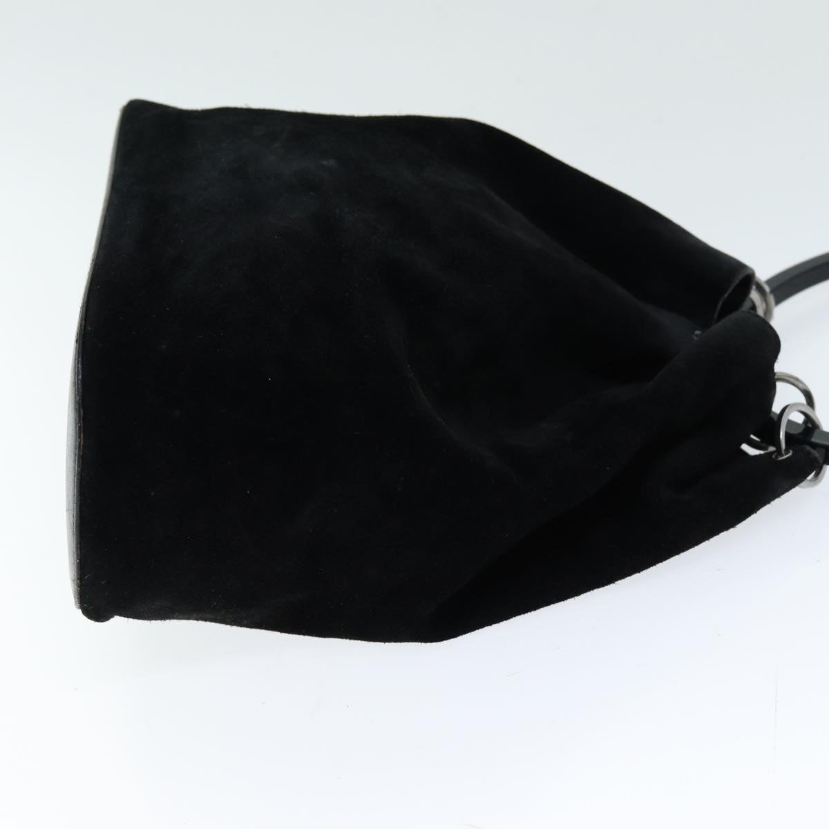 GUCCI Hand Bag Suede Outlet Black 001 3738 74647