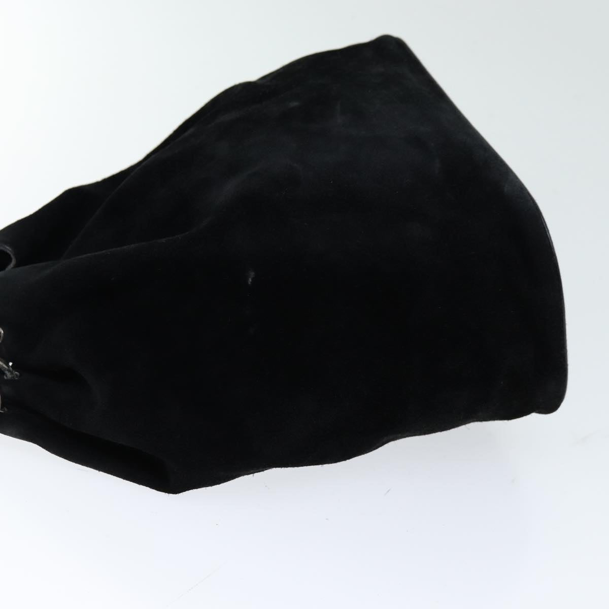 GUCCI Hand Bag Suede Outlet Black 001 3738 74647