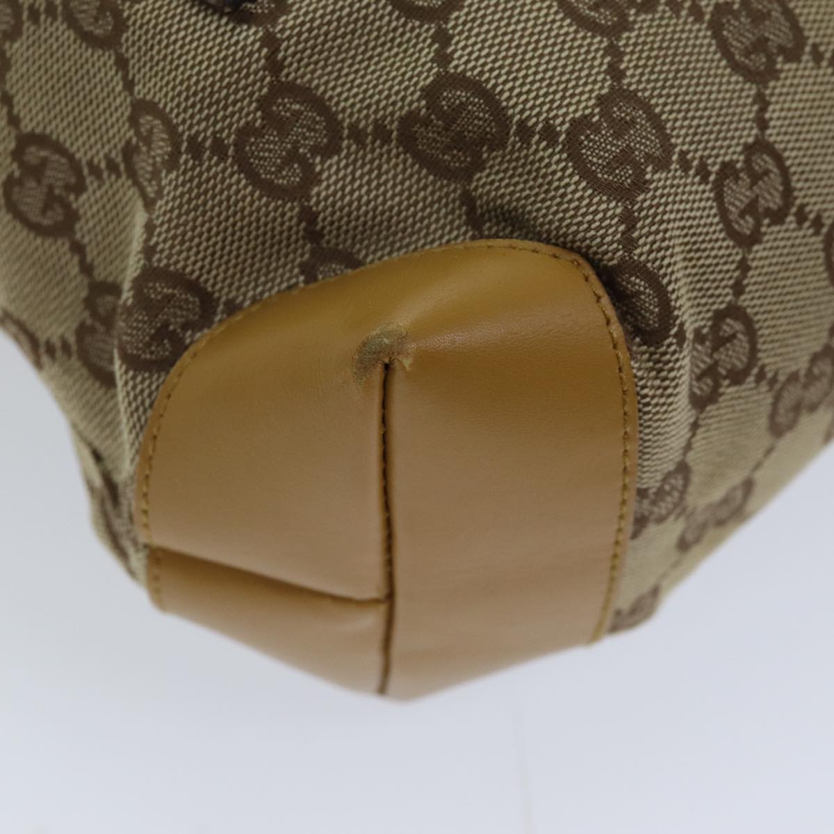 GUCCI GG Canvas Sherry Line Hand Bag Beige Red Brown 019 0402 1705 74648