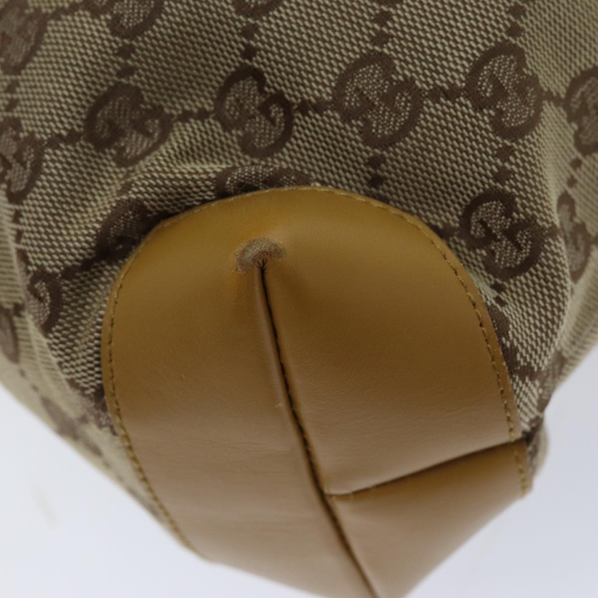 GUCCI GG Canvas Sherry Line Hand Bag Beige Red Brown 019 0402 1705 74648