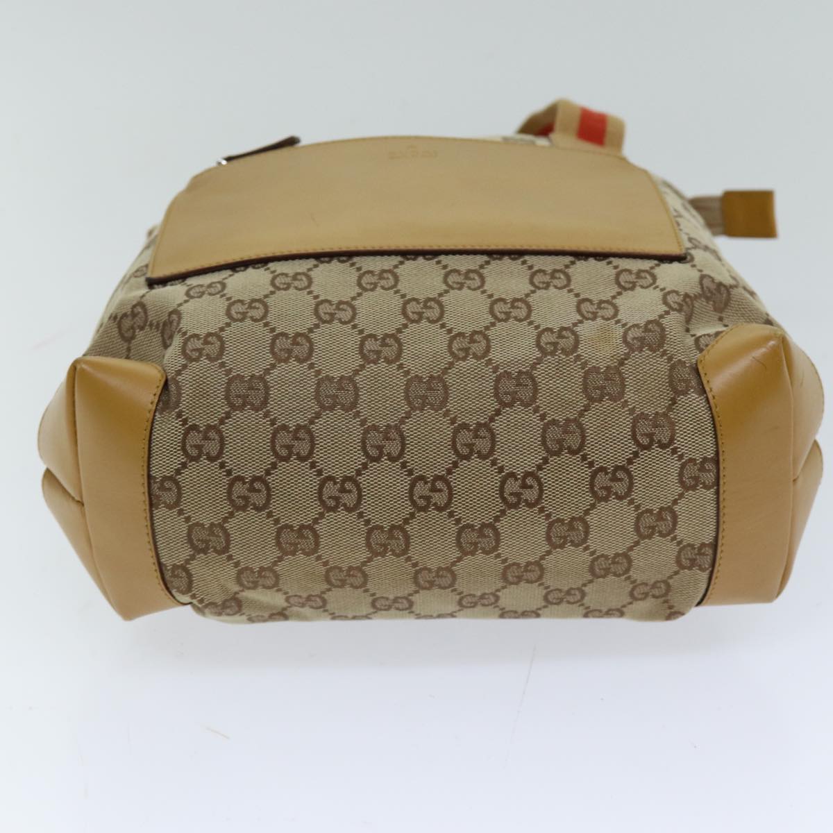 GUCCI GG Canvas Sherry Line Hand Bag Beige Red Brown 019 0402 1705 74648