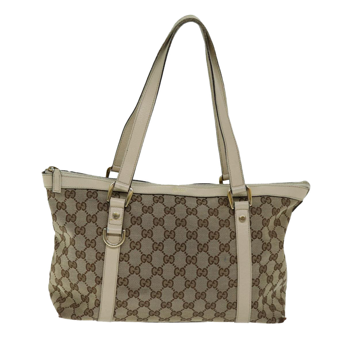 GUCCI GG Canvas Tote Bag Beige 141470 74651