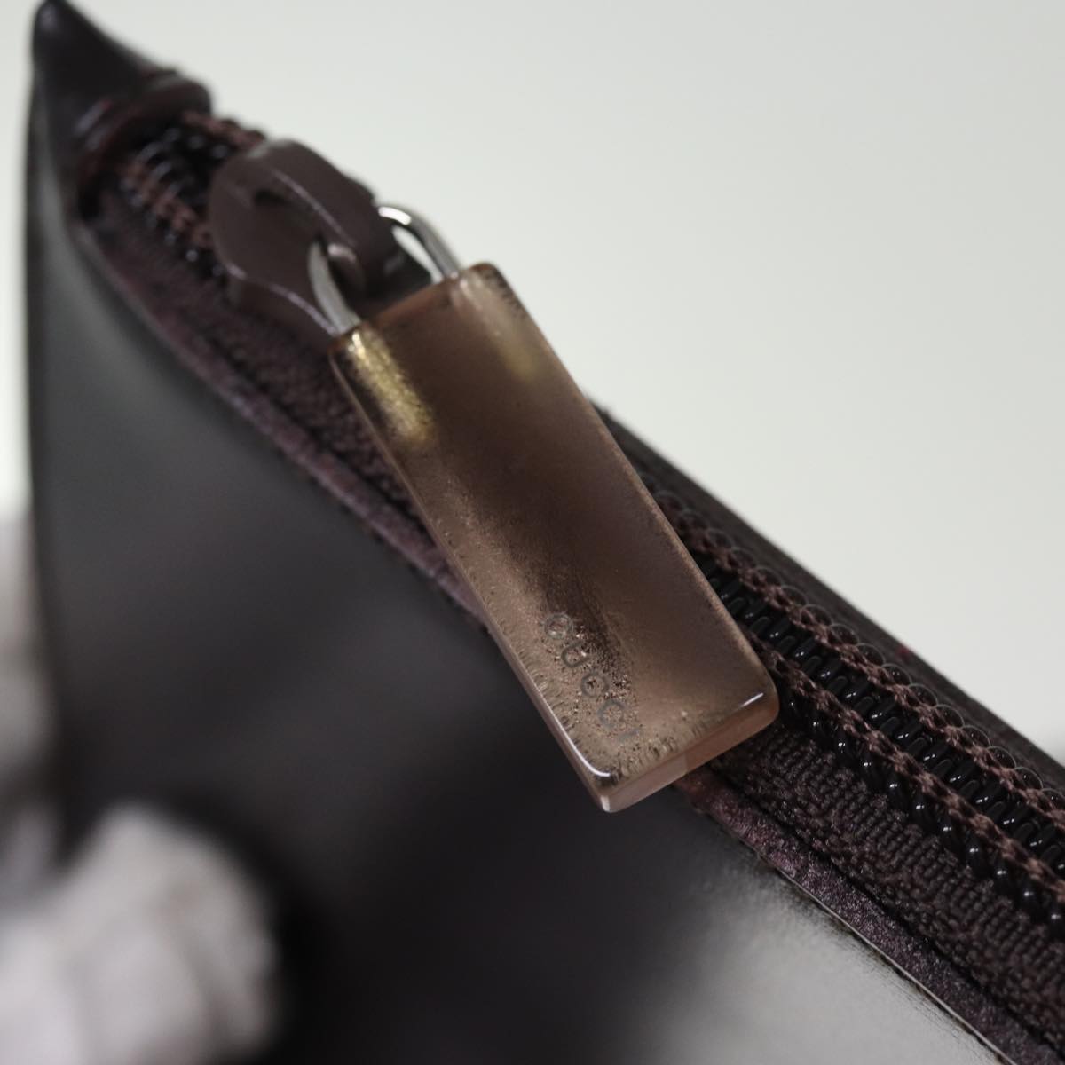 GUCCI Shoulder Bag Vinyl Brown 74653