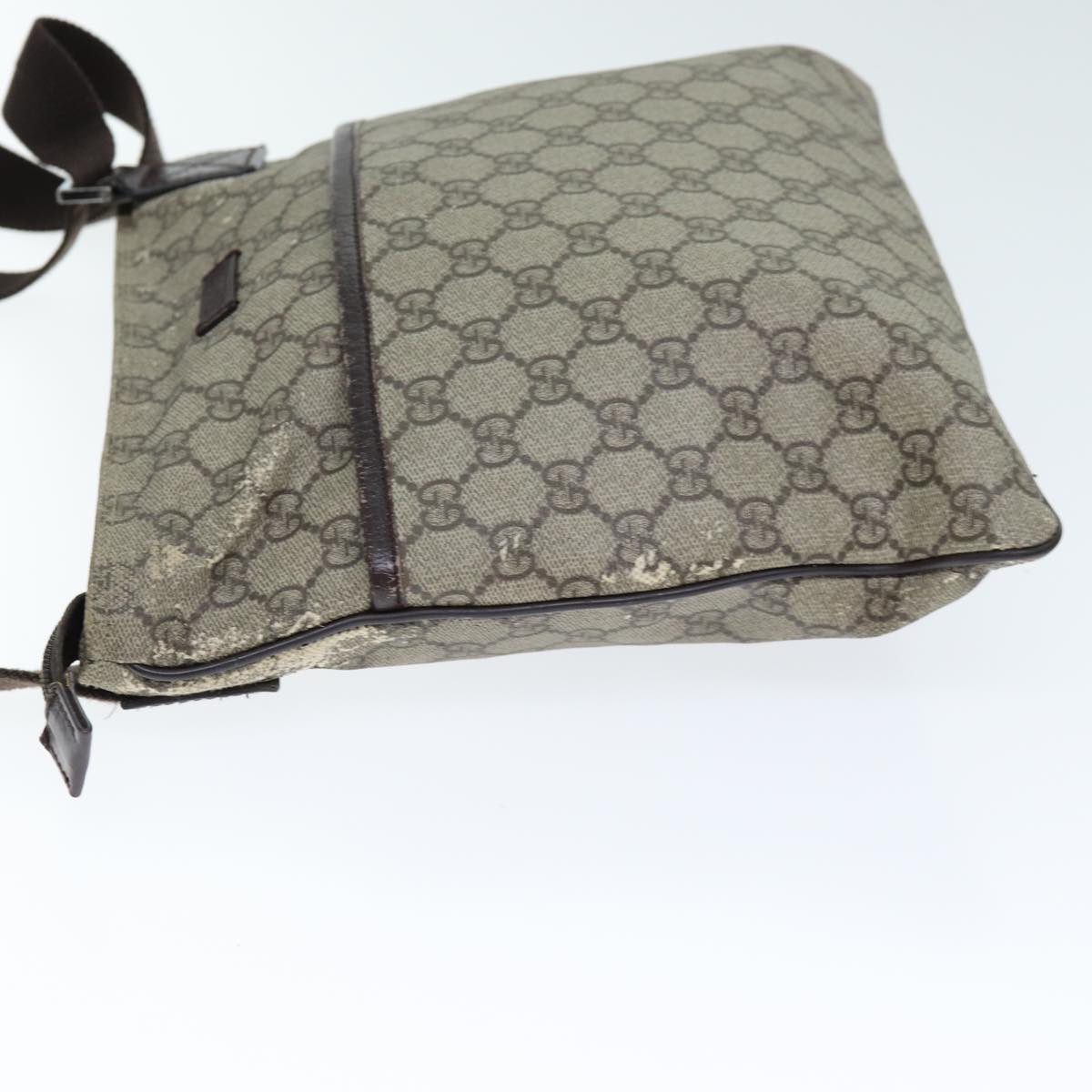 GUCCI GG Supreme Shoulder Bag PVC Leather Red 141626 74656
