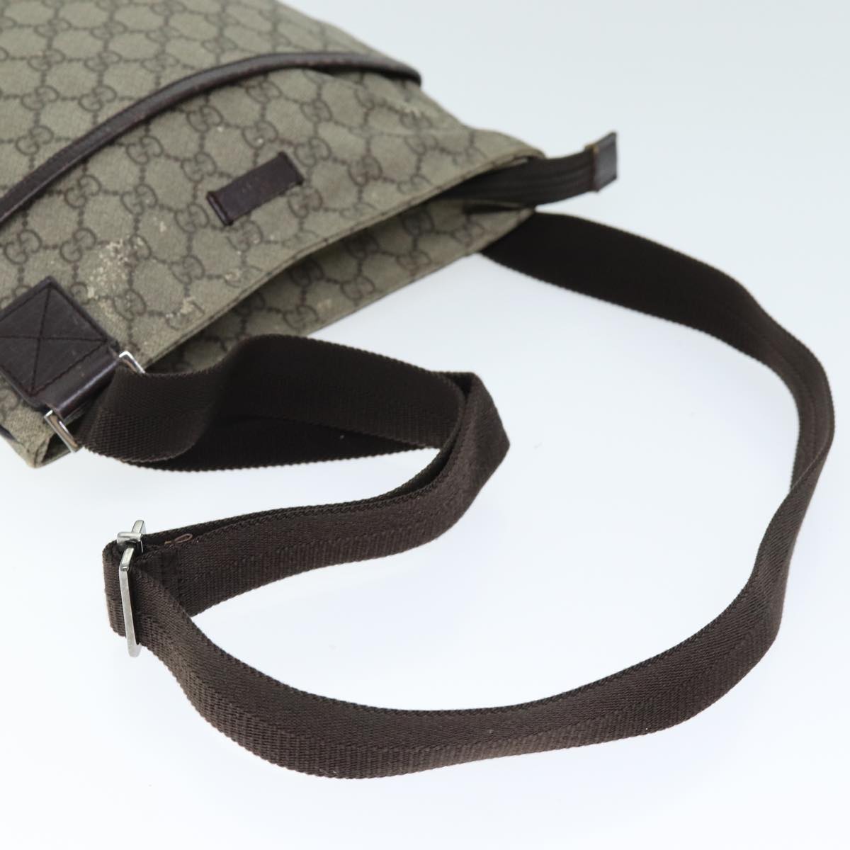 GUCCI GG Supreme Shoulder Bag PVC Leather Red 141626 74656