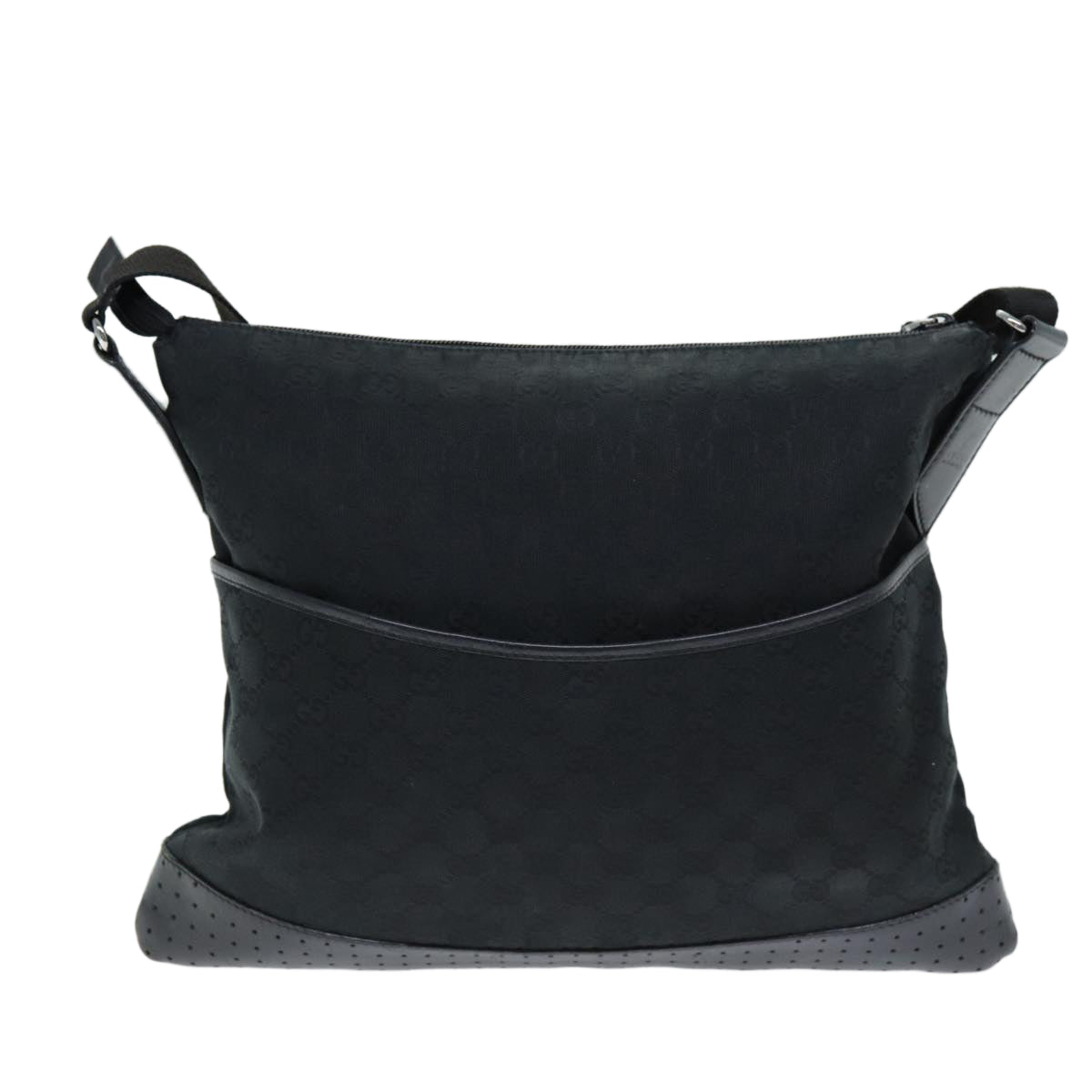 GUCCI GG Canvas Shoulder Bag Black 145856 74657