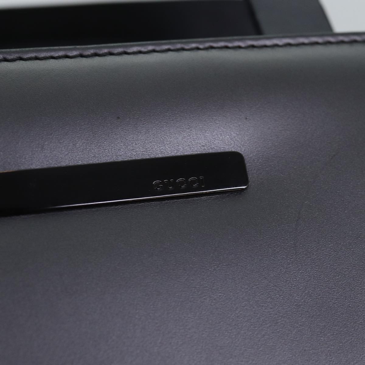 GUCCI Hand Bag Leather 2way Silver 001 2058 1853 6 74662