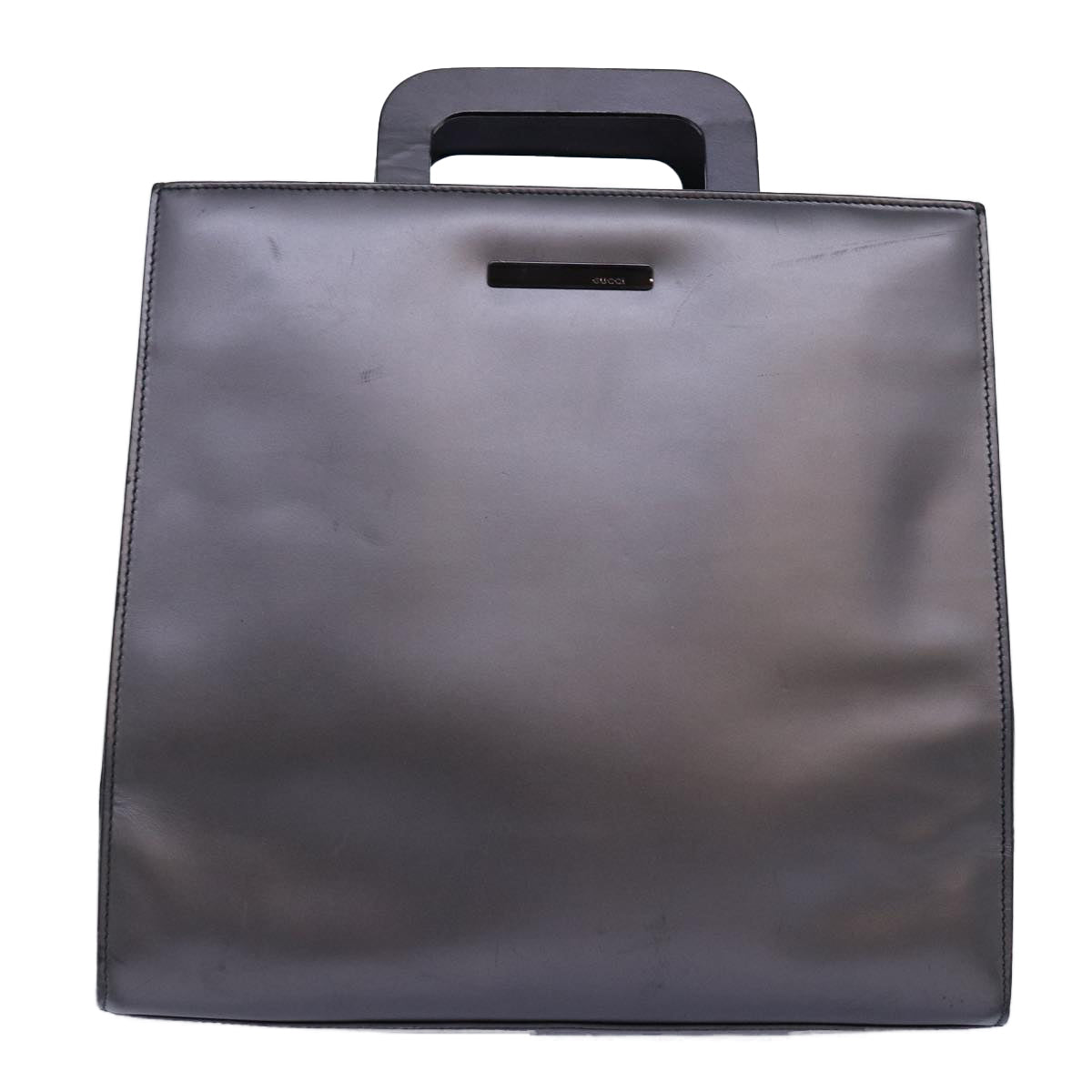 GUCCI Hand Bag Leather 2way Silver 001 2058 1853 6 74662