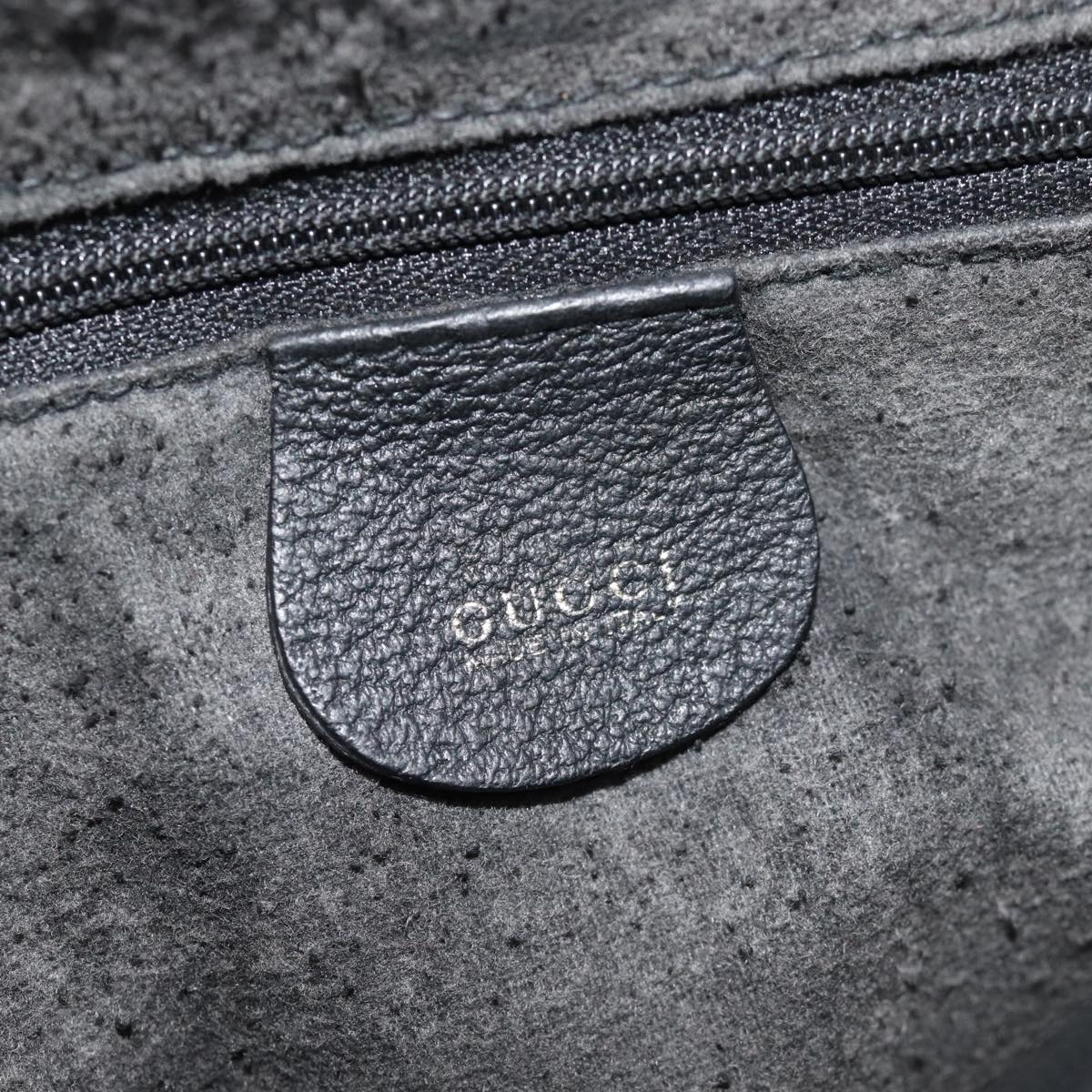 GUCCI Bamboo Tote Bag Suede Black 002 1186 0260 74664