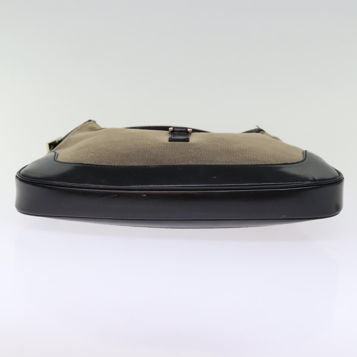 GUCCI Jackie Shoulder Bag Canvas Black Gray 001 3306 74710