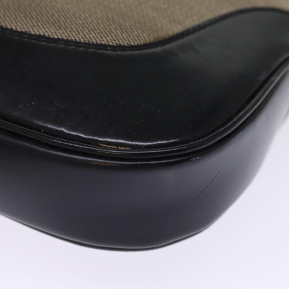 GUCCI Jackie Shoulder Bag Canvas Black Gray 001 3306 74710