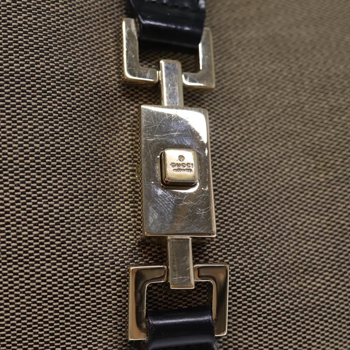GUCCI Jackie Shoulder Bag Canvas Black Gray 001 3306 74710