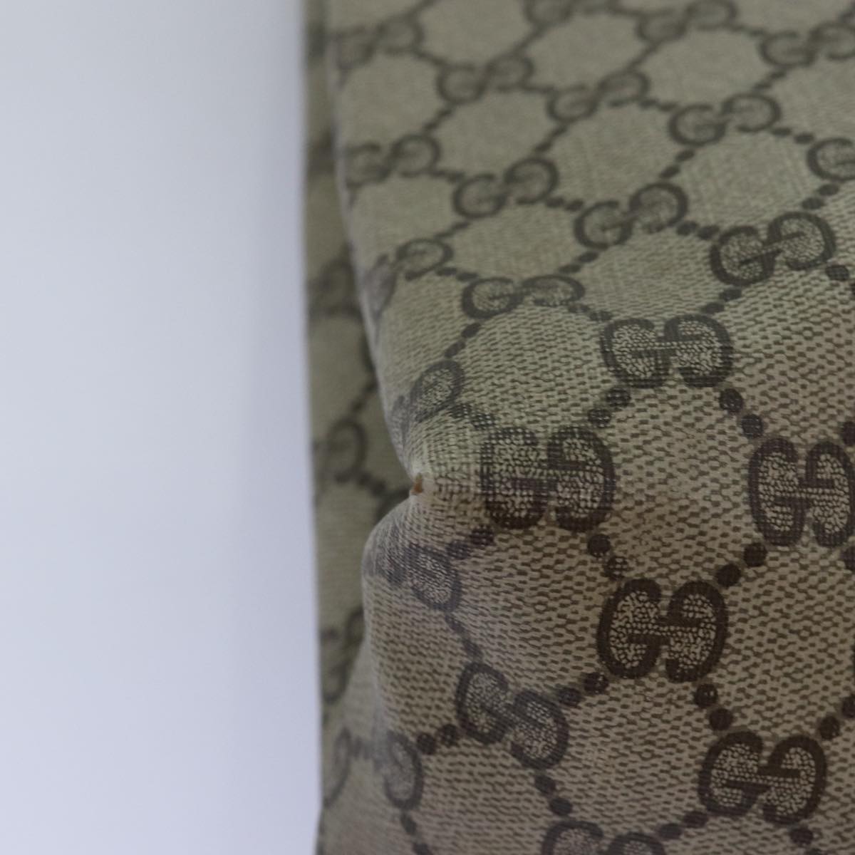 GUCCI GG Supreme Tote Bag PVC Beige 74733