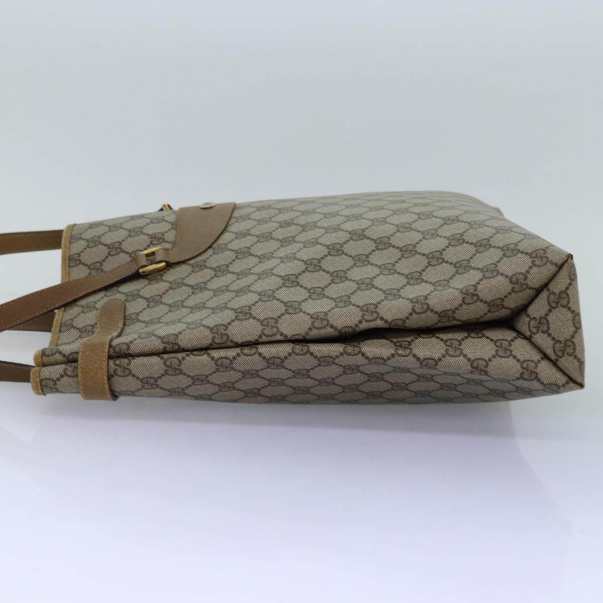 GUCCI GG Supreme Tote Bag PVC Beige 74733