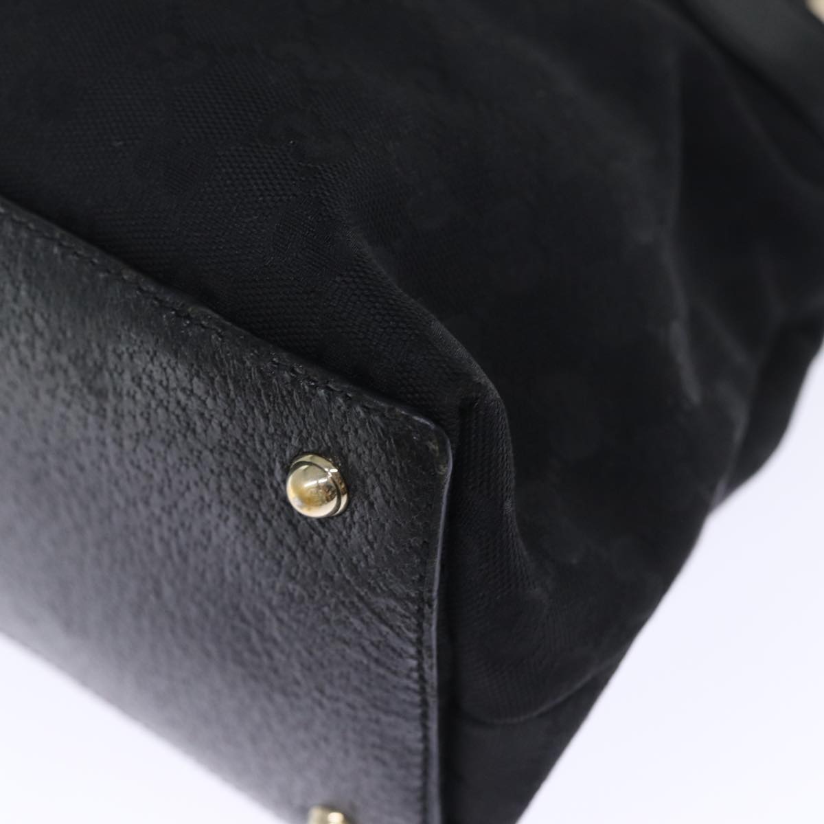 GUCCI Bamboo GG Canvas Hand Bag Black 137395 74745