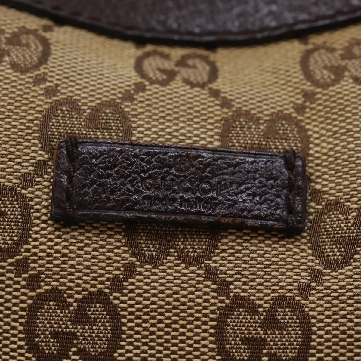 GUCCI GG Canvas Shoulder Bag Beige 181092 74781