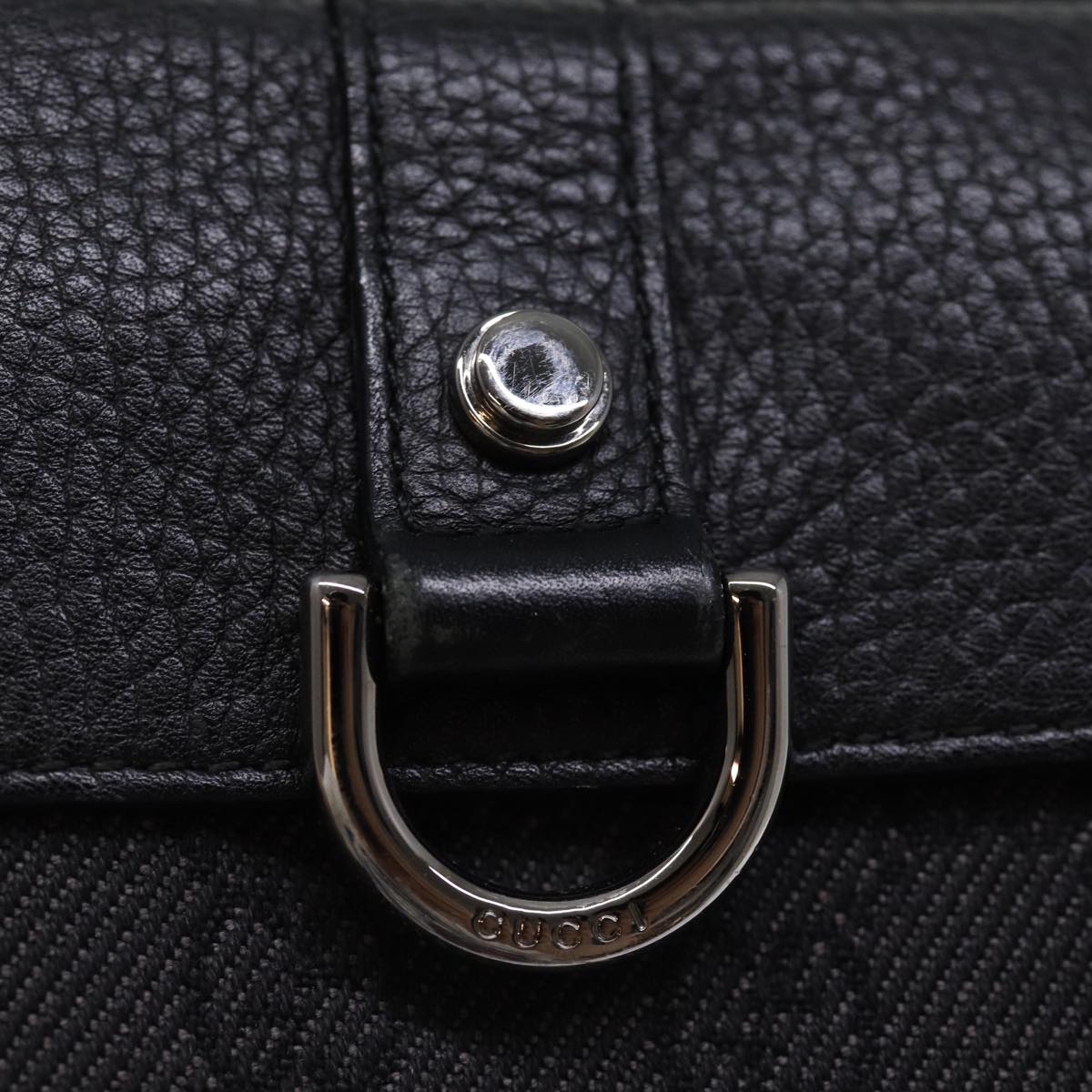 GUCCI GG Canvas Shoulder Bag Outlet Black 293581 74784